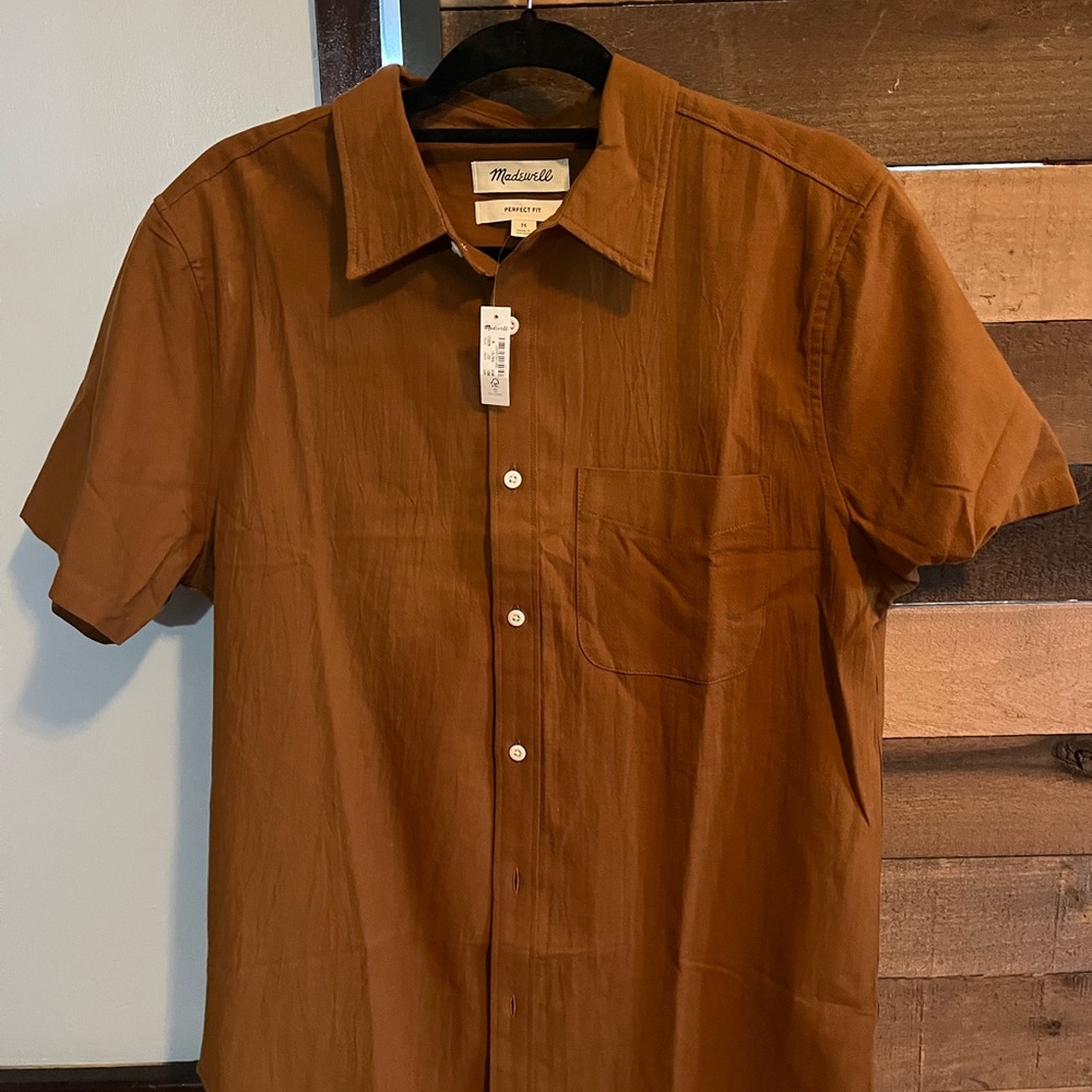 NWT Madewell Perfect Fit Crinkle Cotton